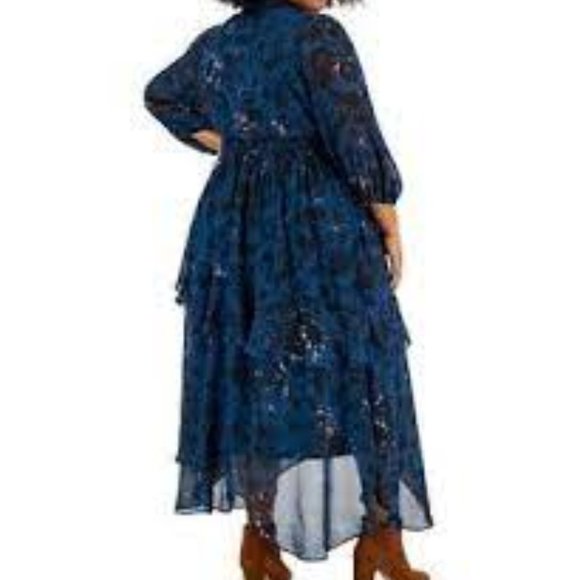 NWT TAYLOR PLUS CHIFFON TIERED MAXI DRESS - 22 - Picture 2 of 9